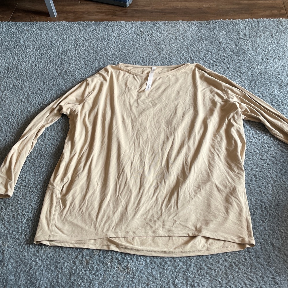Tan Lulu Lemon Workout top